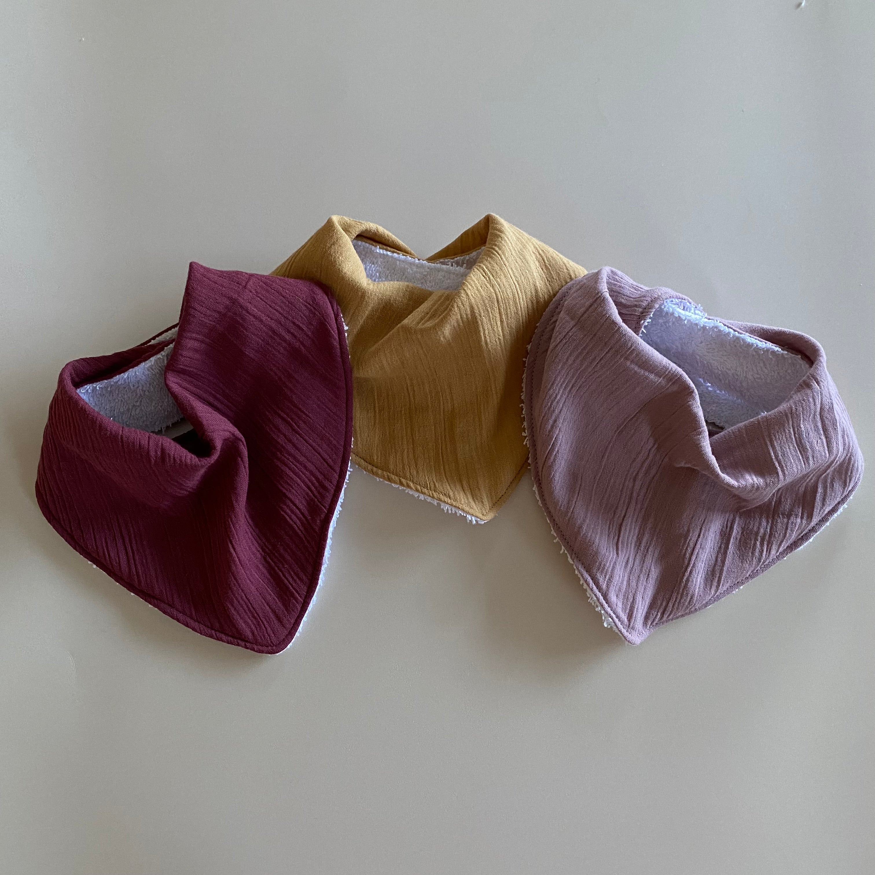 Double Cloth Bib Set - Girl Tones